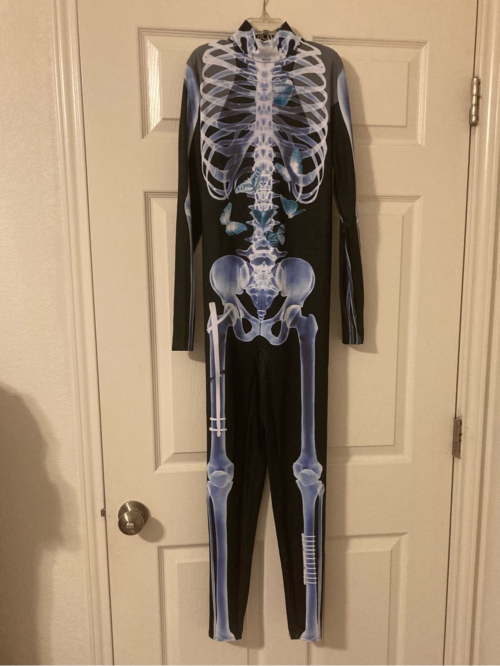 Badinka X-Ray Skeleton Costume. Black light reactive.